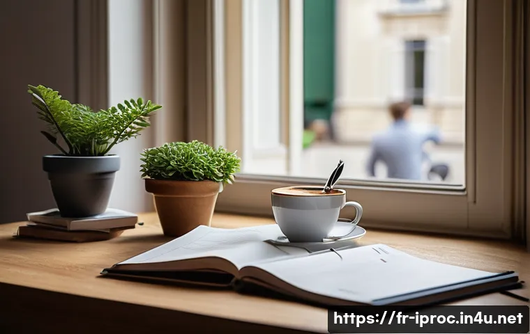 구매조달사 시험 합격을 위한 학습 계획 작성법 - A detailed study desk scene in a modern French home, featuring a young adult focused on exam prepara...